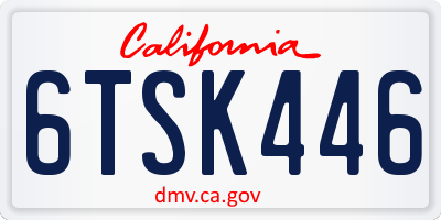 CA license plate 6TSK446