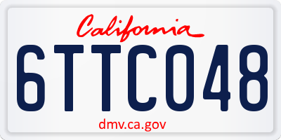 CA license plate 6TTC048
