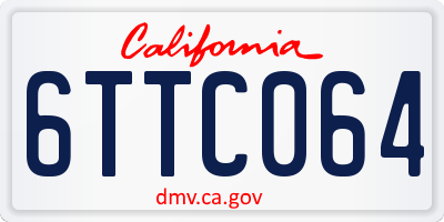 CA license plate 6TTC064