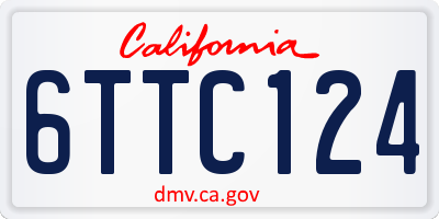 CA license plate 6TTC124