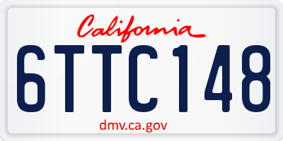 CA license plate 6TTC148