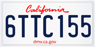 CA license plate 6TTC155