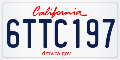 CA license plate 6TTC197
