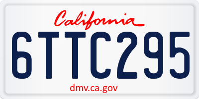 CA license plate 6TTC295