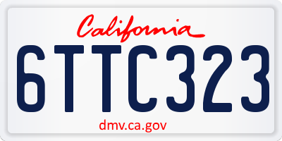 CA license plate 6TTC323