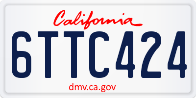 CA license plate 6TTC424