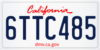 CA license plate 6TTC485