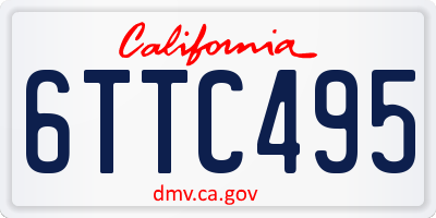 CA license plate 6TTC495
