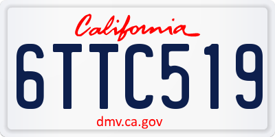 CA license plate 6TTC519