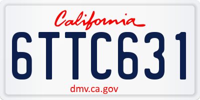 CA license plate 6TTC631