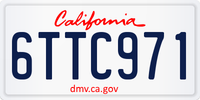 CA license plate 6TTC971