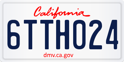 CA license plate 6TTH024