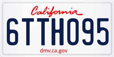 CA license plate 6TTH095