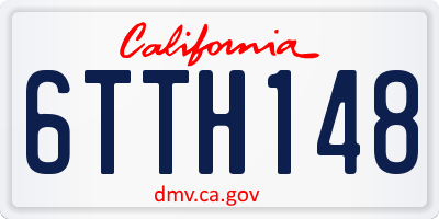 CA license plate 6TTH148