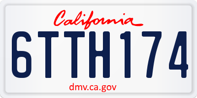 CA license plate 6TTH174
