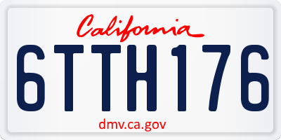 CA license plate 6TTH176