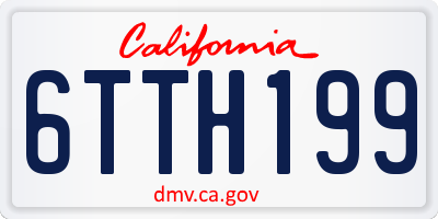 CA license plate 6TTH199