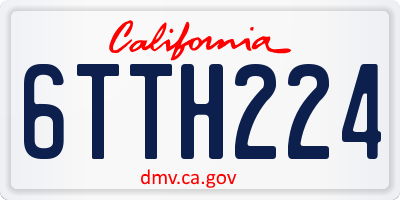 CA license plate 6TTH224