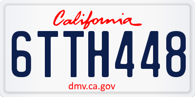 CA license plate 6TTH448