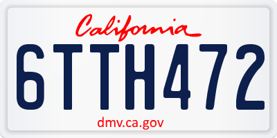 CA license plate 6TTH472