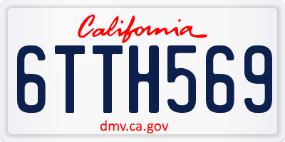 CA license plate 6TTH569