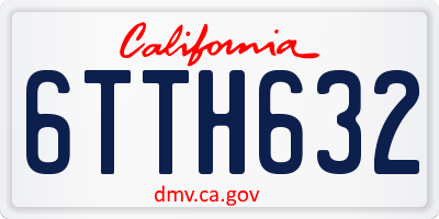 CA license plate 6TTH632