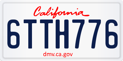CA license plate 6TTH776