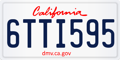 CA license plate 6TTI595