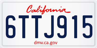 CA license plate 6TTJ915
