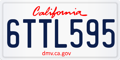 CA license plate 6TTL595
