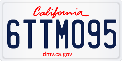 CA license plate 6TTM095