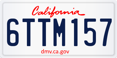 CA license plate 6TTM157
