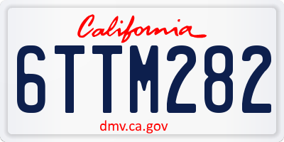 CA license plate 6TTM282