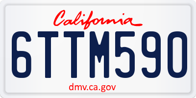 CA license plate 6TTM590