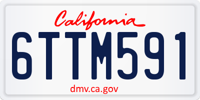 CA license plate 6TTM591
