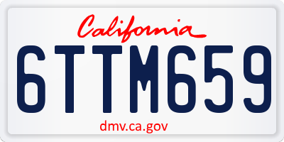CA license plate 6TTM659