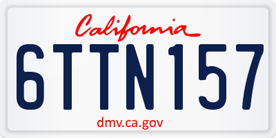 CA license plate 6TTN157