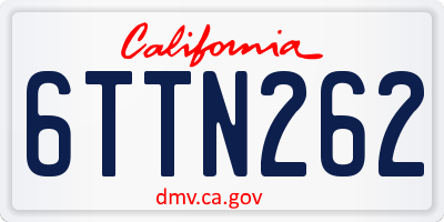 CA license plate 6TTN262