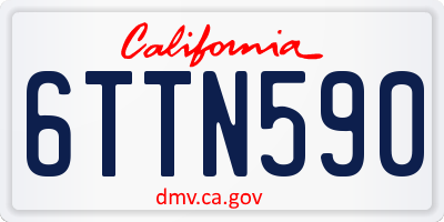CA license plate 6TTN590