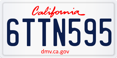 CA license plate 6TTN595