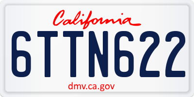 CA license plate 6TTN622