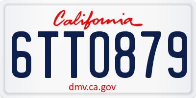 CA license plate 6TTO879