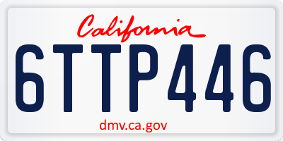 CA license plate 6TTP446