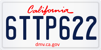CA license plate 6TTP622