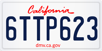 CA license plate 6TTP623