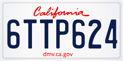 CA license plate 6TTP624