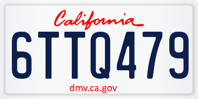 CA license plate 6TTQ479