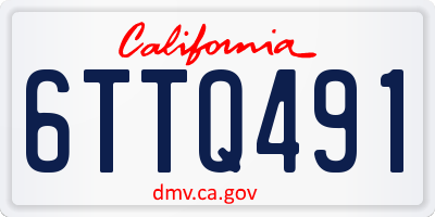 CA license plate 6TTQ491