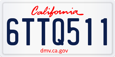 CA license plate 6TTQ511