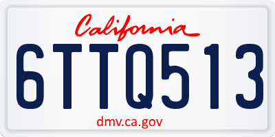 CA license plate 6TTQ513